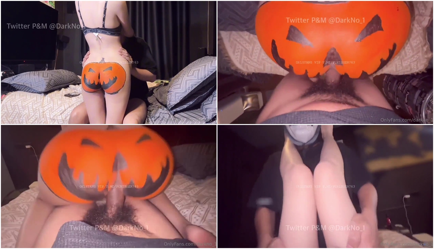 คลิป Onlyfans darkno_1 สาวขาวน่ารักหุ่นน่าอุ้ม ให้พี่เทพวาดลงสีฟักทองฮาโลวีนให้ที่ก้น จัดการนัวเย็ดเอาควยให้โม๊ก โก่งหีเย็ดท่าหมาเสียบสดแทงมิดลำ น้องมาขย่มควยร่อนหี เจอแหกหีเย็ดซอยยิกแตกในคารู